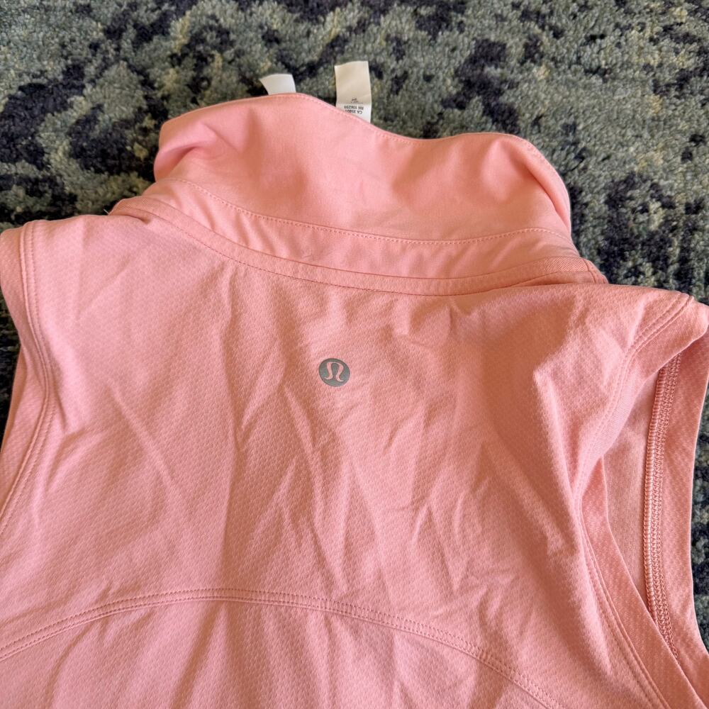 Lululemon NWOT Sunny Coral Quick-Dry Sleeveless Golf Polo Sleeveless Top Summer - Picture 7 of 7